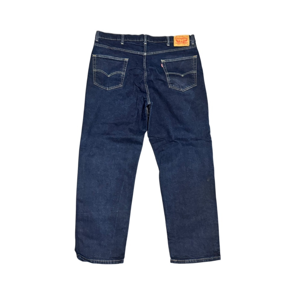 Levi's 550 Men's Straight Leg Jeans Dark Wash Casual Pant Size 42x32 - Picture 2 of 6